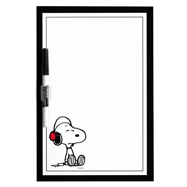 Peanuts | Snoopy in Headsets Dry Erase Board (Front)