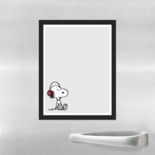 Peanuts   Snoopy in Headsets Magnetic Dry Erase Sheet