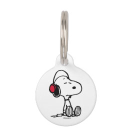 Peanuts Snoopy in Headsets Pet ID Tag