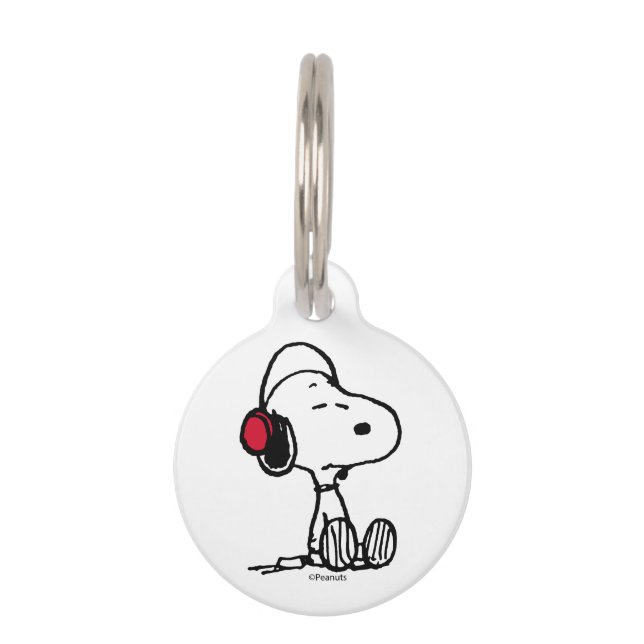 Peanuts | Snoopy in Headsets Pet ID Tag (Front)