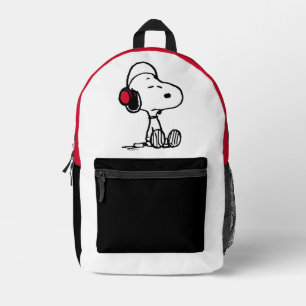 Peanuts Snoopy in Headsets Printed Backpack