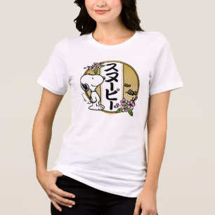 Peanuts Snoopy Japanese Cherry Blossom Tri-Blend Shirt