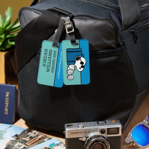 Peanuts  Snoopy Jet Set Luggage Tag