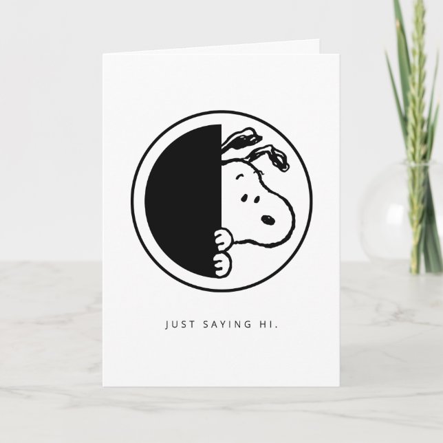 Peanuts | Snoopy Just Saying Hi | Add Your Photo Card (Front)