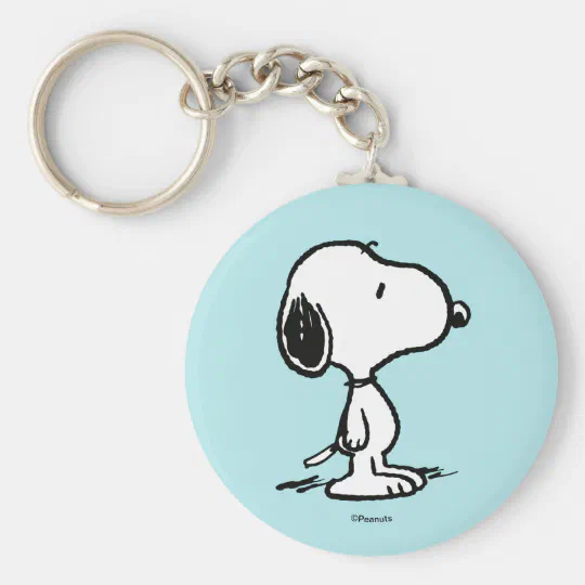 Peanuts Snoopy Charlie Brown Figure Mascot Metal Key Chain Ring Holder Finder