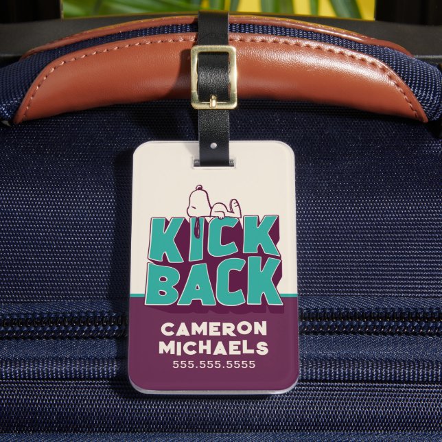 Peanuts | Snoopy Kickback Luggage Tag (Front Insitu 2)