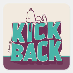 Peanuts   Snoopy Kickback Square Sticker