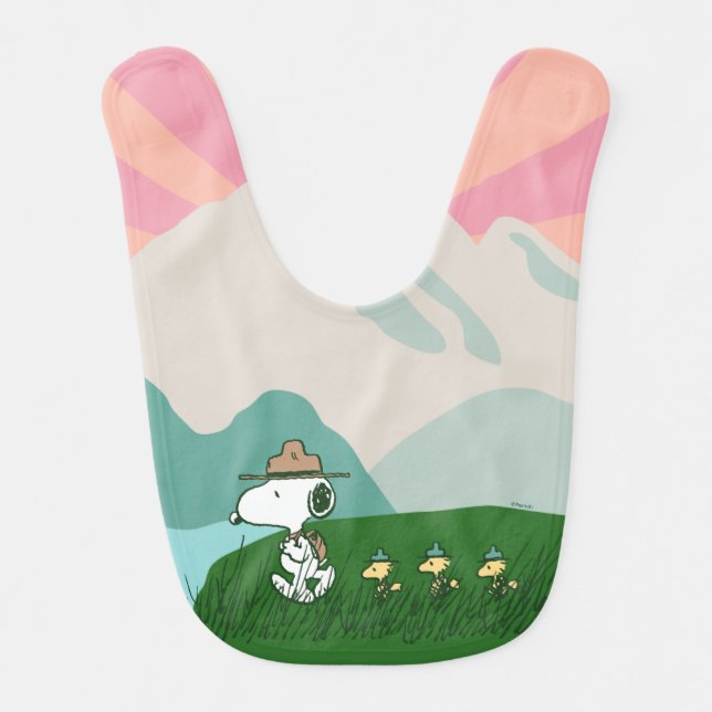 Peanuts | Snoopy Leader of the Pack Baby Bib (Front)