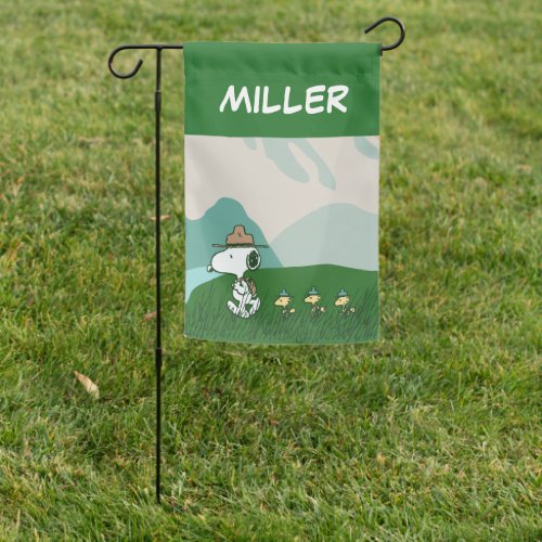 Peanuts  Snoopy Leader of the Pack Garden Flag