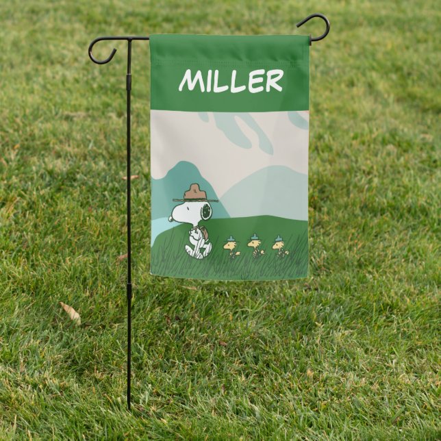 Peanuts | Snoopy Leader of the Pack Garden Flag (In SItu)