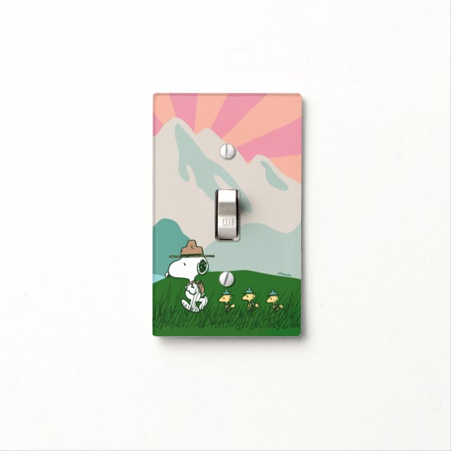 Peanuts | Snoopy Leader of the Pack Light Switch Cover (In Situ)