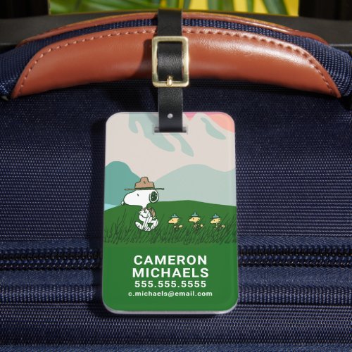 Peanuts  Snoopy Leader of the Pack Luggage Tag