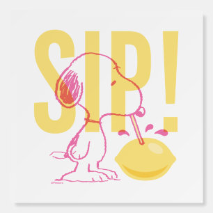 Peanuts Snoopy Lemon Sip Foam Board
