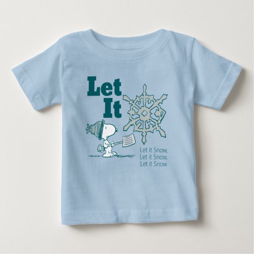 Peanuts  Snoopy Let It Snow Baby T_Shirt