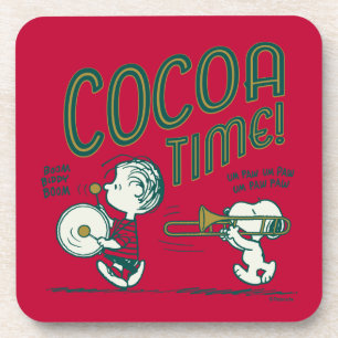 Peanuts   Snoopy & Linus Cocoa Time Beverage Coaster