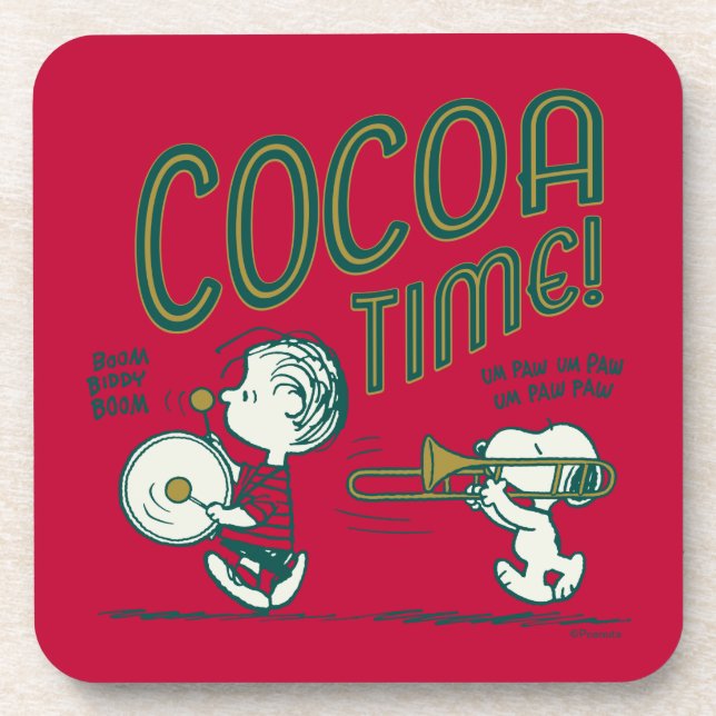 Peanuts | Snoopy & Linus Cocoa Time Beverage Coaster (Front)