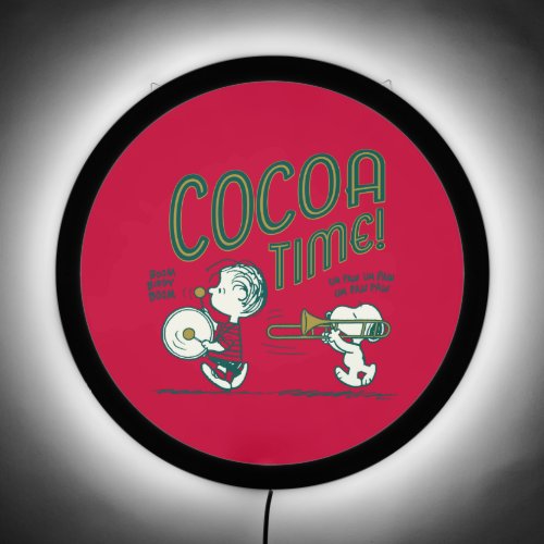 Peanuts  Snoopy  Linus Cocoa Time LED Sign