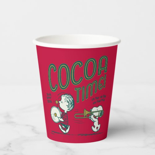 Peanuts  Snoopy  Linus Cocoa Time Paper Cups