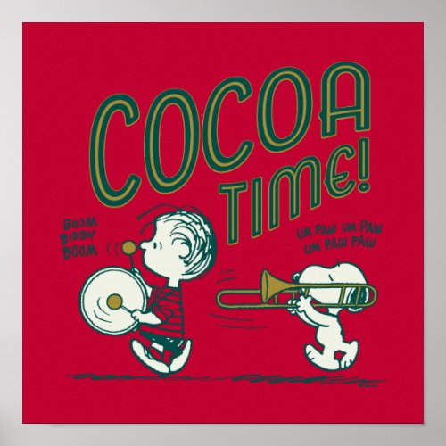Peanuts  Snoopy  Linus Cocoa Time Poster
