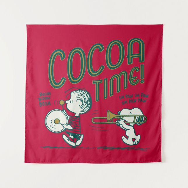 Peanuts | Snoopy & Linus Cocoa Time Tapestry (Front)