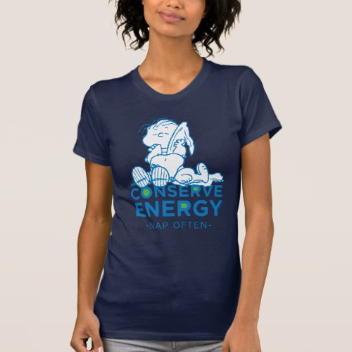 Peanuts  Snoopy  Linus Conserve Energy T_Shirt