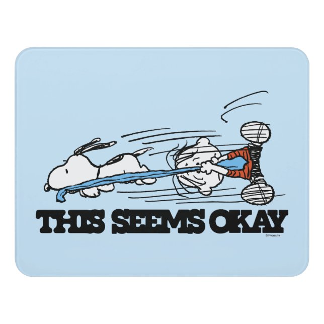 Peanuts | Snoopy & Linus Door Sign (Contemporary Front)