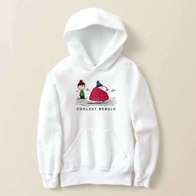 Peanuts | Snoopy & Linus Down Filled Jacket Hoodie (Laydown)