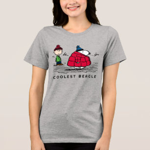 Peanuts Snoopy & Linus Down Filled Jacket Tri-Blend Shirt