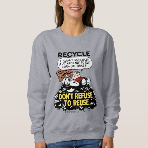 Peanuts  Snoopy  Linus Recycle  Reuse Sweatshirt