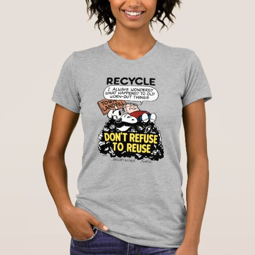 Peanuts  Snoopy  Linus Recycle  Reuse T_Shirt