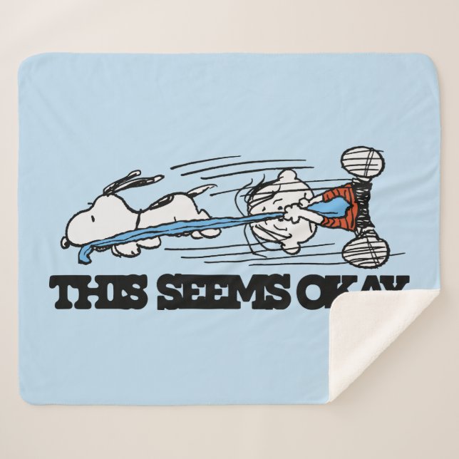 Peanuts | Snoopy & Linus Sherpa Blanket (Front (Horizontal))