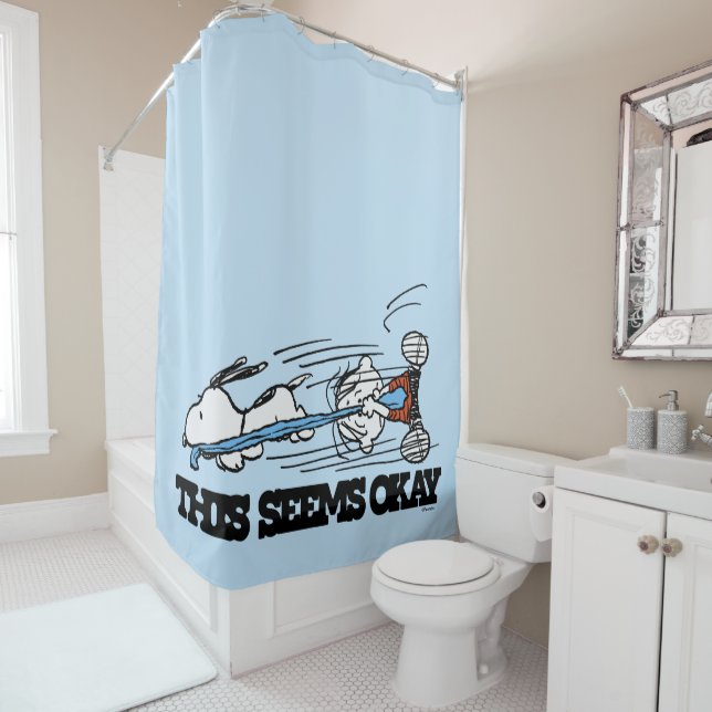 Peanuts | Snoopy & Linus Shower Curtain (In Situ)