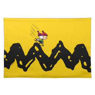 Peanuts Snoopy & Linus Sled Ride Cloth Placemat