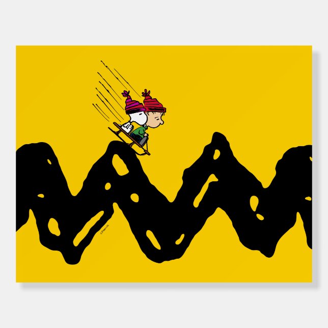 Peanuts | Snoopy & Linus Sled Ride Foam Board (Front)