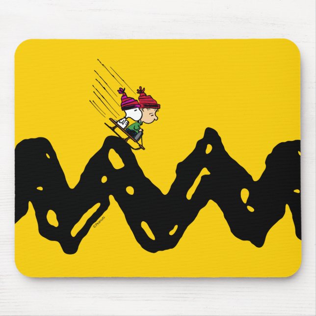 Peanuts | Snoopy & Linus Sled Ride Mouse Pad (Front)