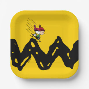 Peanuts   Snoopy & Linus Sled Ride Paper Plates