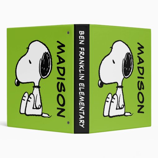 Peanuts | Snoopy Looking Down 3 Ring Binder | Zazzle