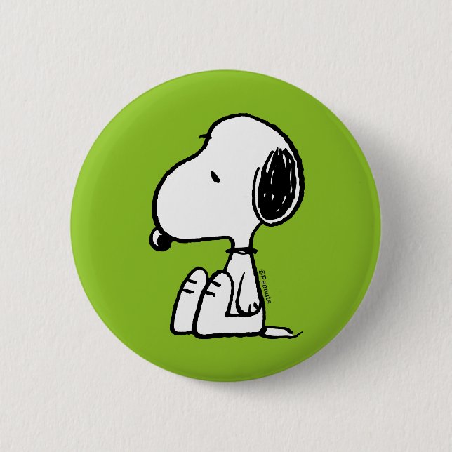 Peanuts | Snoopy Looking Down Button (Front)