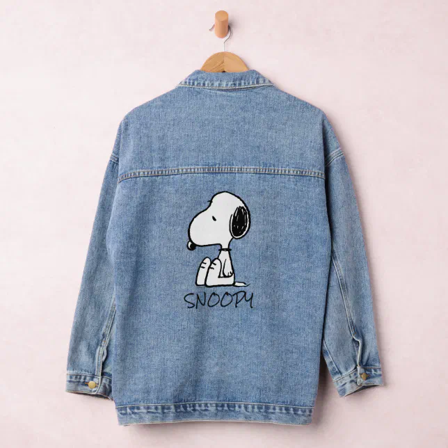 Peanuts | Snoopy Looking Down Denim Jacket | Zazzle