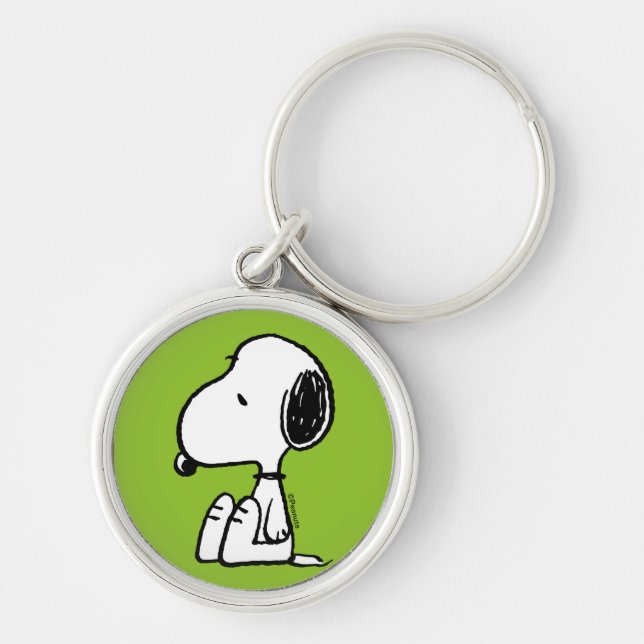 Peanuts | Snoopy Looking Down Keychain (Front)
