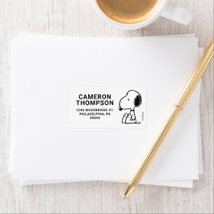 Peanuts   Snoopy Looking Down Label