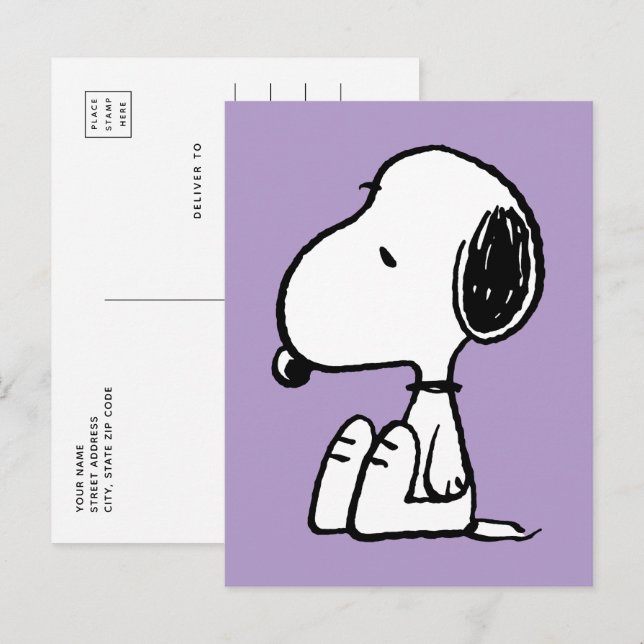 Peanuts | Snoopy Looking Down Postcard | Zazzle