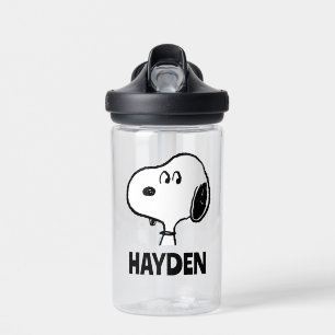 Peanuts Snoopy Looks Add Your Name Water Bottle