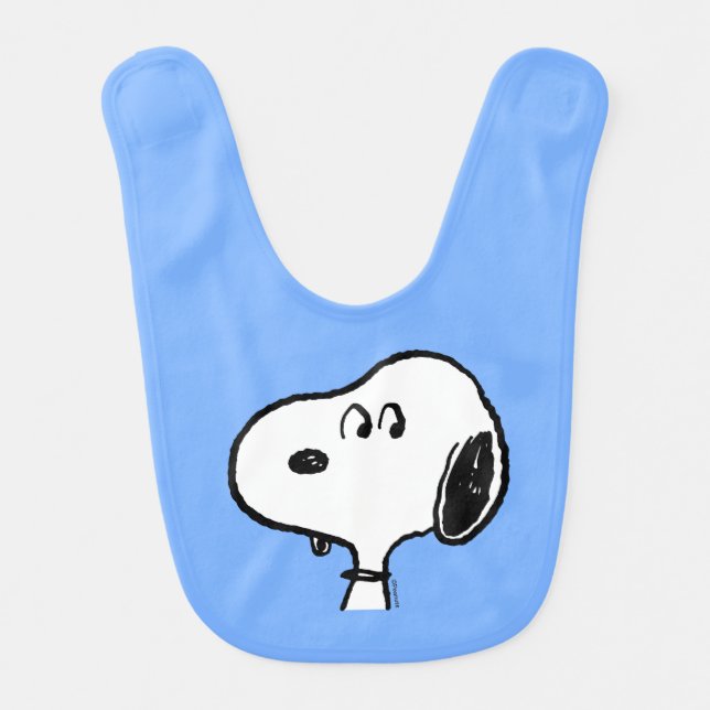 Peanuts | Snoopy Looks Baby Bib (Front)