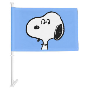 Peanuts Snoopy Looks Car Flag