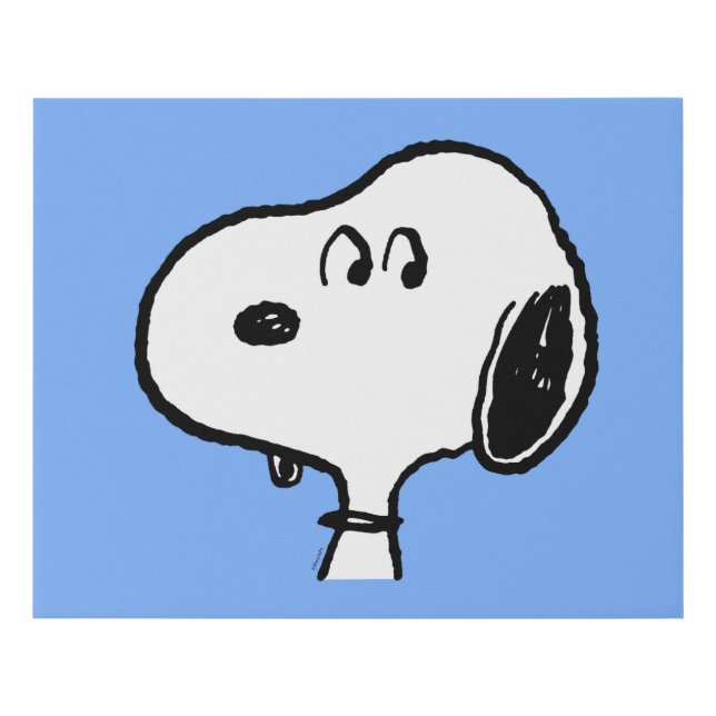 Peanuts | Snoopy Looks Faux Canvas Print (Front)