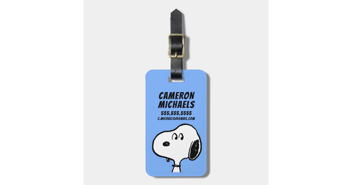 Peanuts, Snoopy Looks Luggage Tag