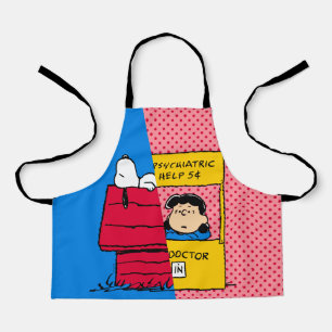 Peanuts   Snoopy & Lucy Half & Half Apron