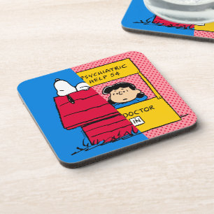 Peanuts Snoopy & Lucy Half & Half Beverage Coaster