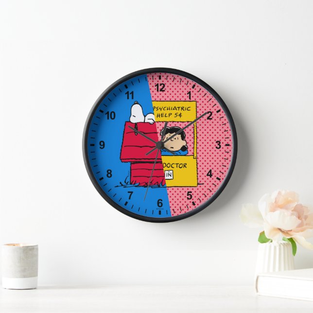 Peanuts | Snoopy & Lucy Half & Half Clock (Home)